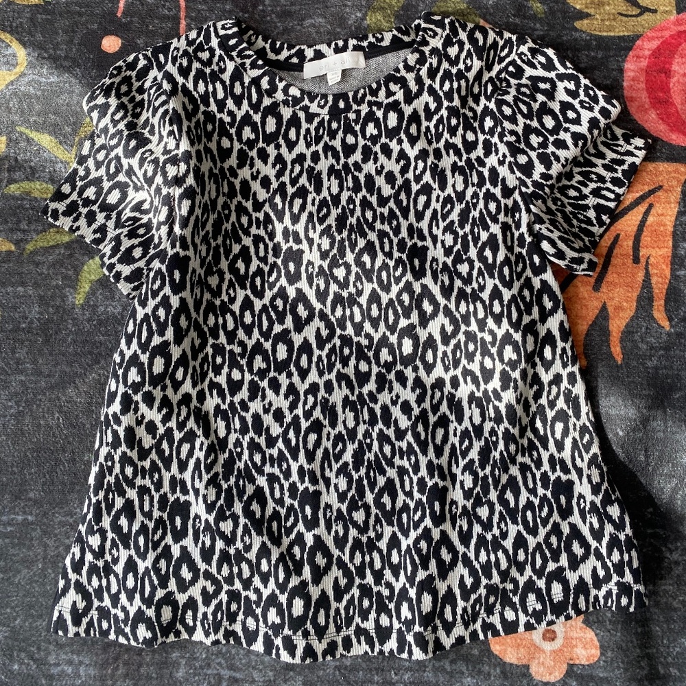 Black and White Cheetah Print Top